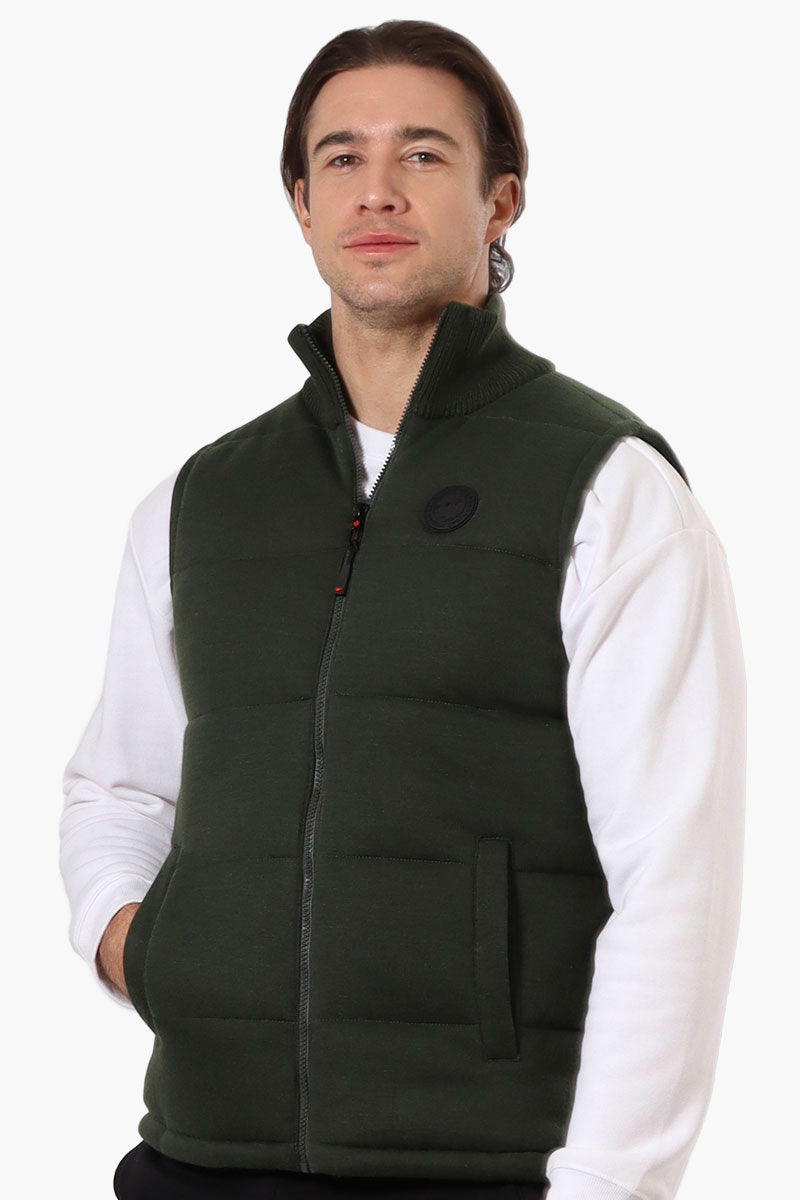 Canada Weather Gear Solid Sweater Knit Puffer Vest - Green - Mens Vests - Canada Weather Gear