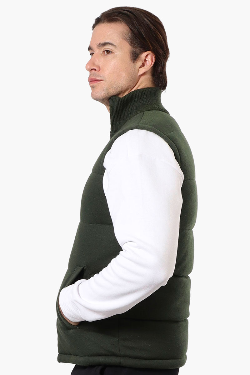 Canada Weather Gear Solid Sweater Knit Puffer Vest - Green - Mens Vests - Canada Weather Gear