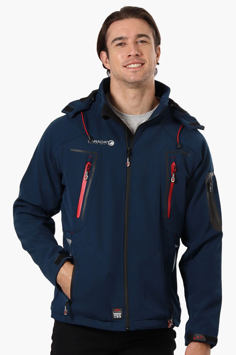 Canada Weather Gear Hooded 5 Zip Pocket Lightweight Jacket - Navy