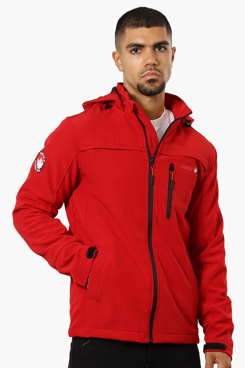 Canada Weather Gear Hooded Fleece Lined Lightweight Jacket - Red - Mens Lightweight Jackets - Canada Weather Gear