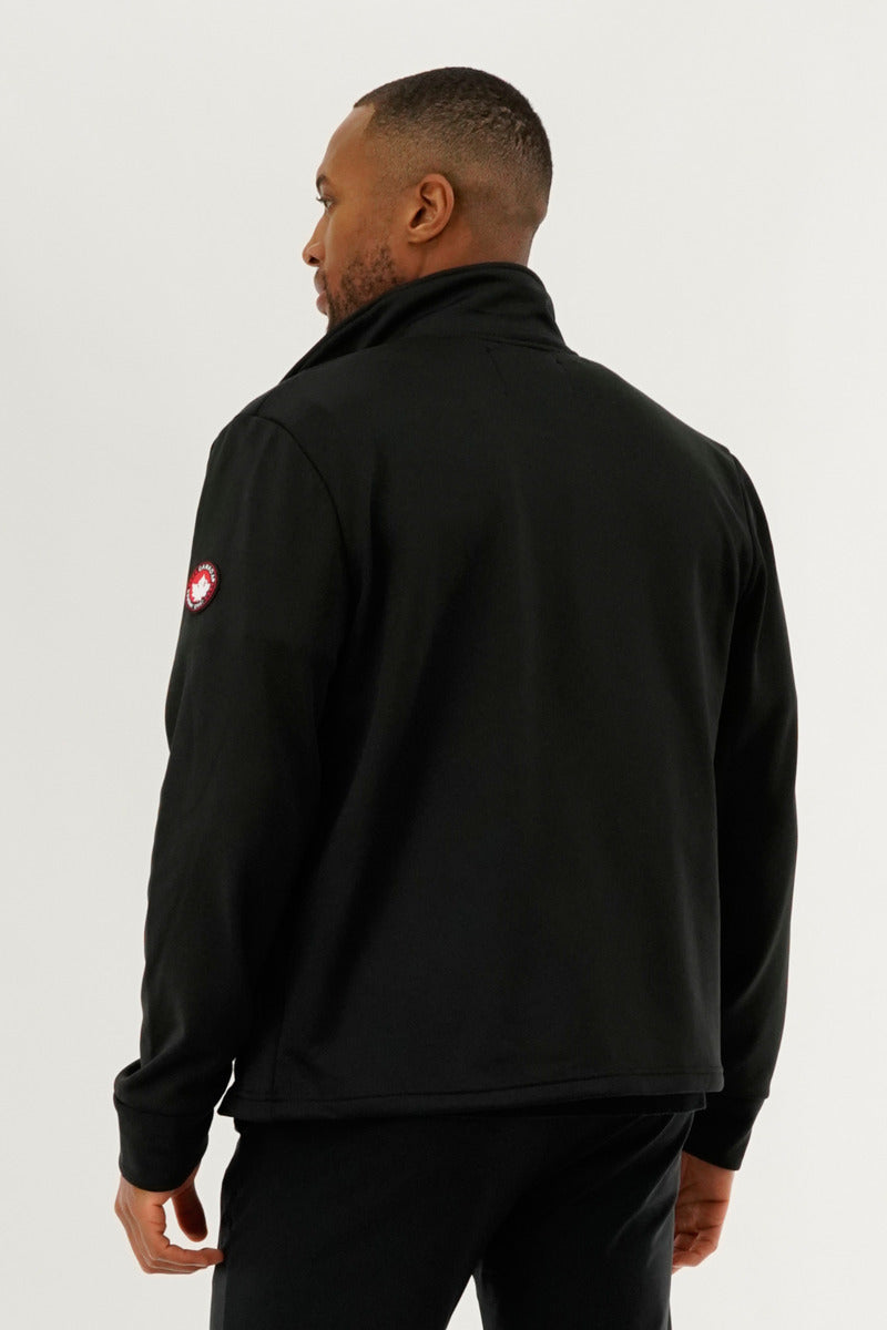 Canada Weather Gear Quilted Fleece Puffer Lightweight Jacket - Black - Mens Lightweight Jackets - Canada Weather Gear