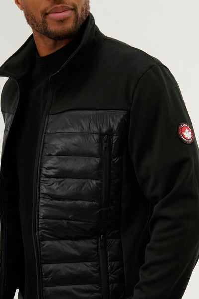 Canada Weather Gear Quilted Fleece Puffer Lightweight Jacket - Black - Mens Lightweight Jackets - Canada Weather Gear