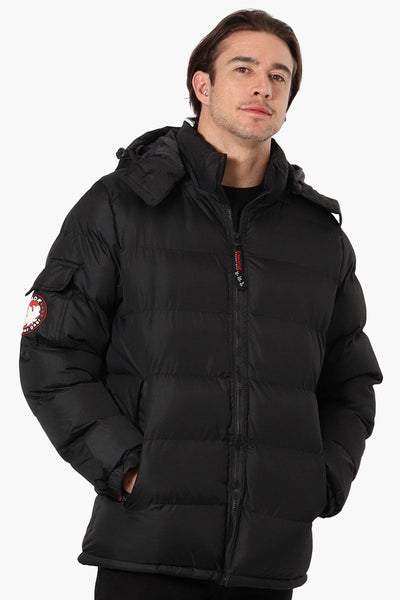 Canada Weather Gear Zip Pocket Bubble Bomber Jacket - Black - Mens Bomber Jackets - Canada Weather Gear