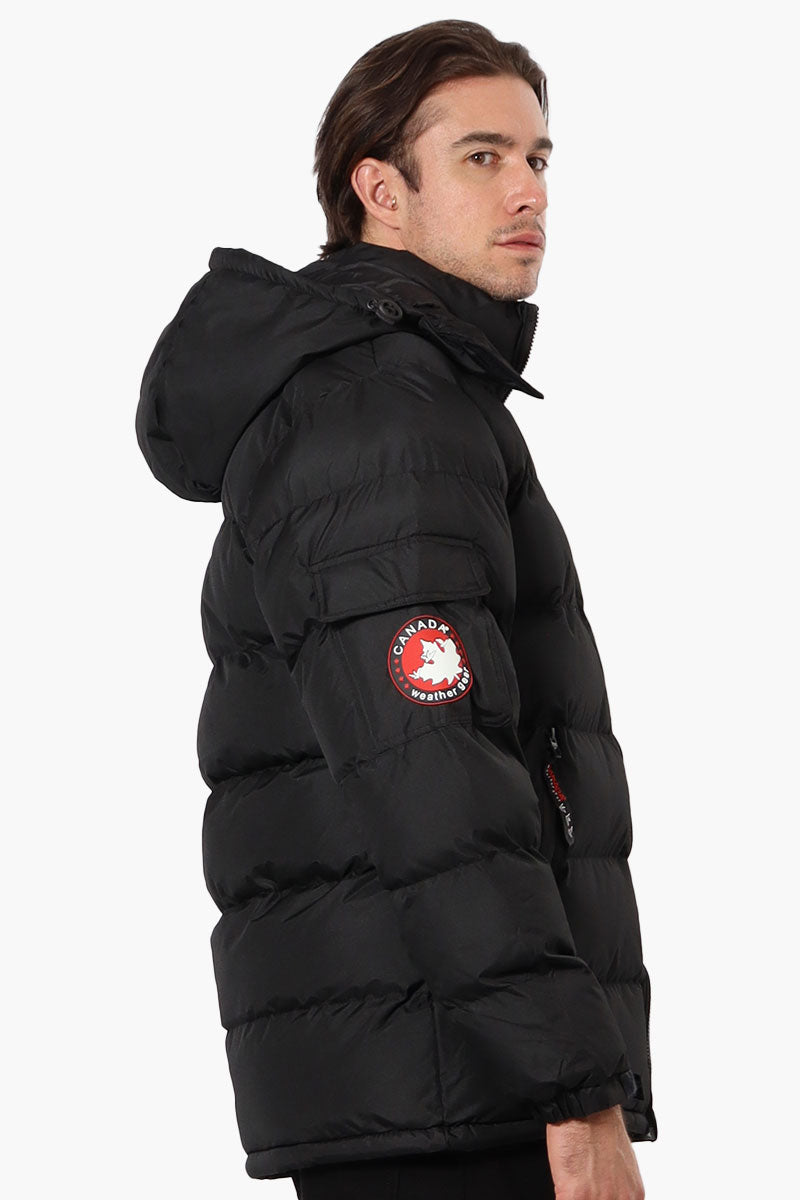 Canada Weather Gear Zip Pocket Bubble Bomber Jacket - Black - Mens Bomber Jackets - Canada Weather Gear