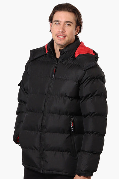 Canada Weather Gear Zip Pocket Bubble Bomber Jacket - Black - Mens Bomber Jackets - Canada Weather Gear