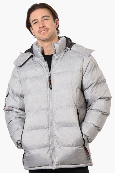 Canada Weather Gear Zip Pocket Bubble Bomber Jacket - Grey - Mens Bomber Jackets - Canada Weather Gear