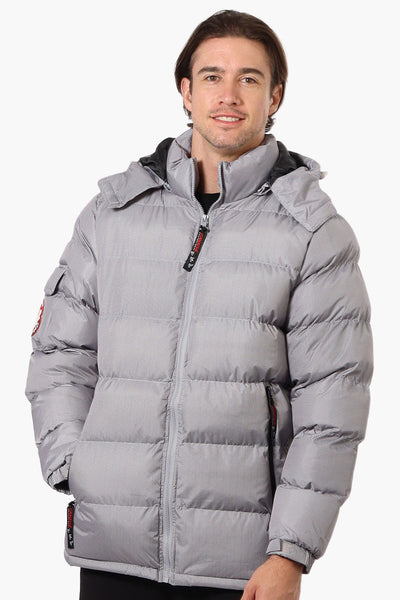 Canada Weather Gear Zip Pocket Bubble Bomber Jacket - Grey - Mens Bomber Jackets - Canada Weather Gear