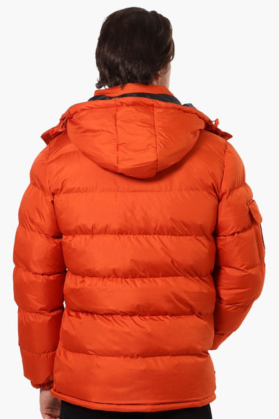 Canada Weather Gear Zip Pocket Bubble Bomber Jacket - Orange - Mens Bomber Jackets - Canada Weather Gear