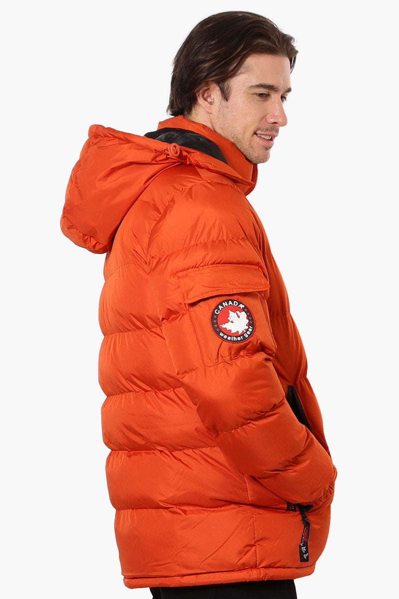 Canada Weather Gear Zip Pocket Bubble Bomber Jacket - Orange - Mens Bomber Jackets - Canada Weather Gear