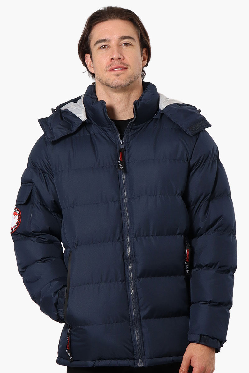 Canada Weather Gear Zip Pocket Bubble Bomber Jacket - Navy - Mens Bomber Jackets - Canada Weather Gear