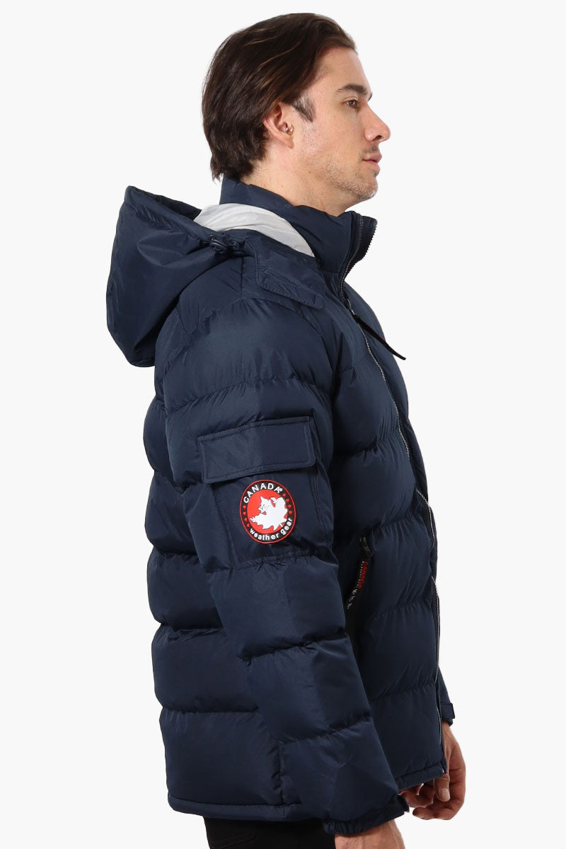 Canada Weather Gear Zip Pocket Bubble Bomber Jacket - Navy - Mens Bomber Jackets - Canada Weather Gear