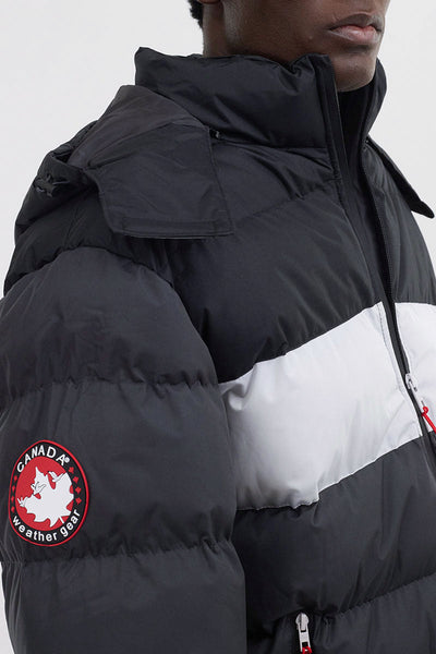 Canada Weather Gear Colour Block Bomber Jacket - Black - Mens Bomber Jackets - Canada Weather Gear