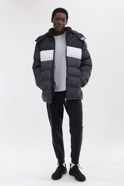 Canada Weather Gear Colour Block Bomber Jacket - Black - Mens Bomber Jackets - Canada Weather Gear