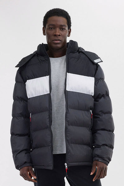 Canada Weather Gear Colour Block Bomber Jacket - Black - Mens Bomber Jackets - Canada Weather Gear