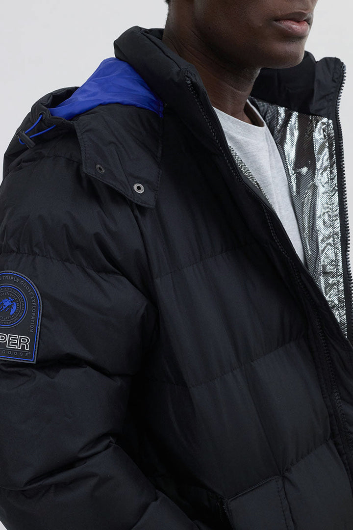 Super Triple Goose Thermal-Foil Lining Bomber Jacket - Blue