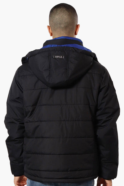 Super Triple Goose Contrast Detail Bubble Bomber Jacket - Black - Mens Bomber Jackets - Canada Weather Gear