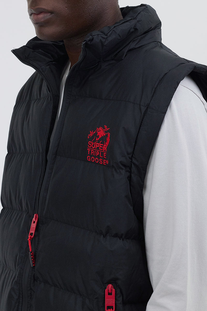 Zip Off Sleeve Bomber Jacket - Black