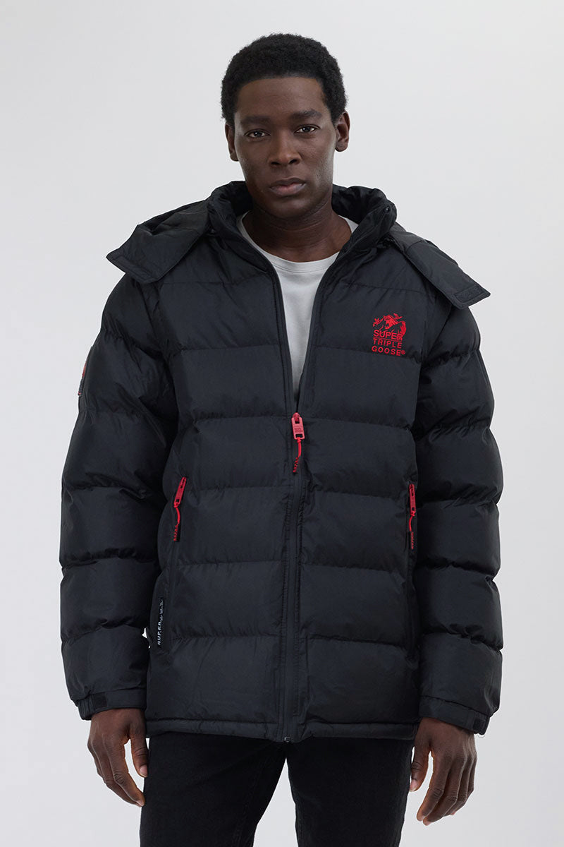 Super Triple Goose Zip Off Sleeve Bomber Jacket - Black - Mens Bomber Jackets - Canada Weather Gear