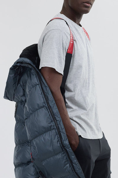 Canada Weather Gear Grid Pattern Puffer Parka Jacket - Blue - Mens Parka Jackets - Canada Weather Gear