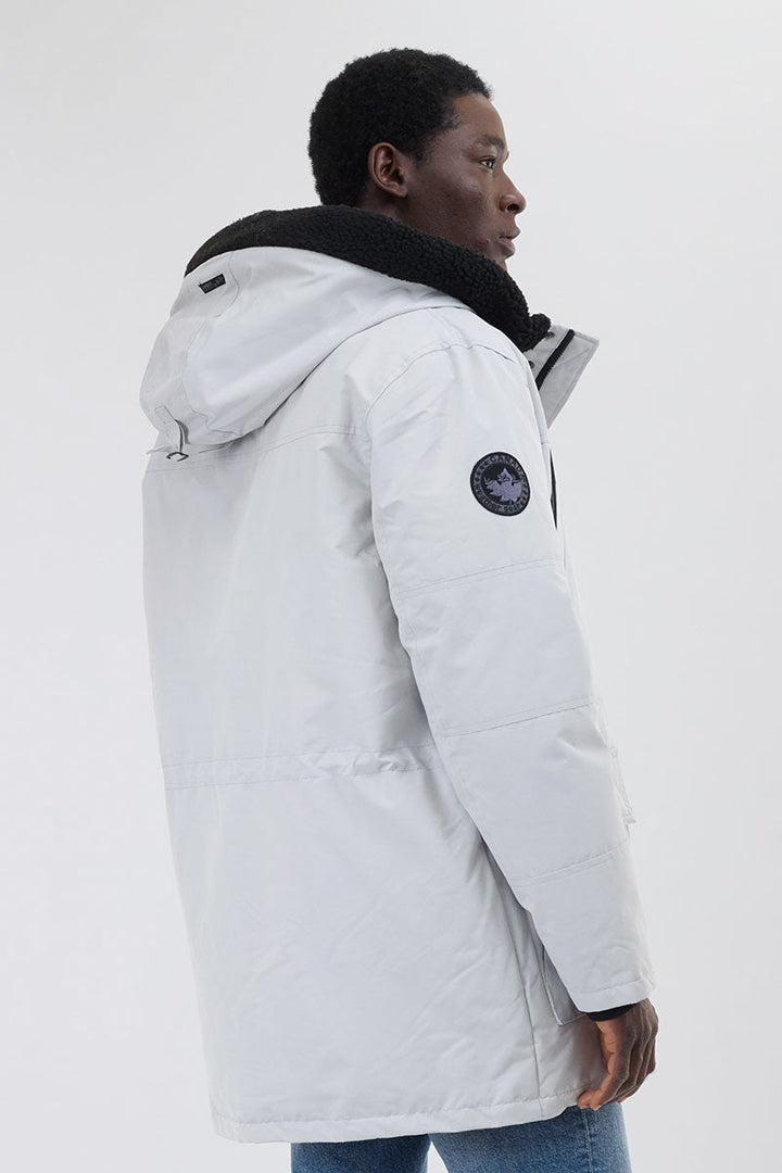 Canada Weather Gear Sherpa Lined Hood Parka Jacket - White