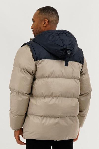 Canada Work Gear Removable Sleeve Parka Jacket - Beige - Mens Parka Jackets - Canada Weather Gear
