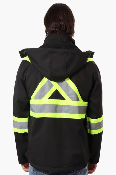 Canada Work Gear Hooded Hi-Vis Lightweight Jacket - Black - Mens Lightweight Jackets - Canada Weather Gear