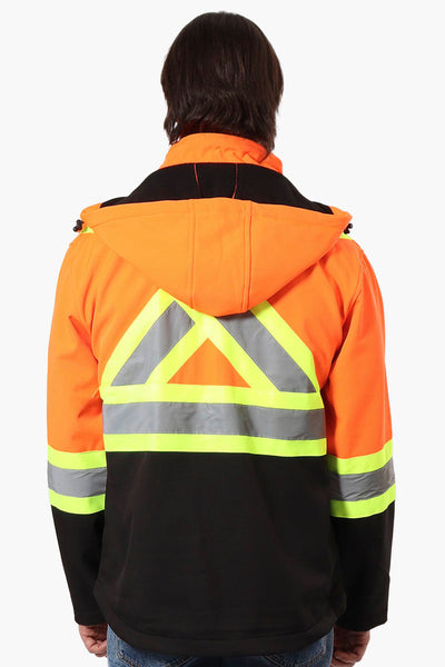 Canada Work Gear Hooded Hi-Vis Lightweight Jacket - Orange - Mens Lightweight Jackets - Canada Weather Gear