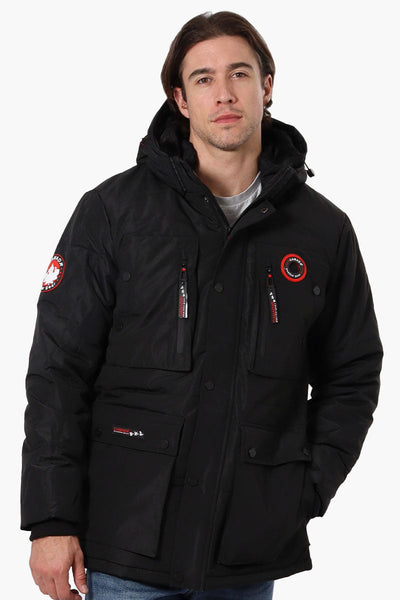 Canada Weather Gear Mouton Lined Parka Jacket - Black - Mens Parka Jackets - Canada Weather Gear