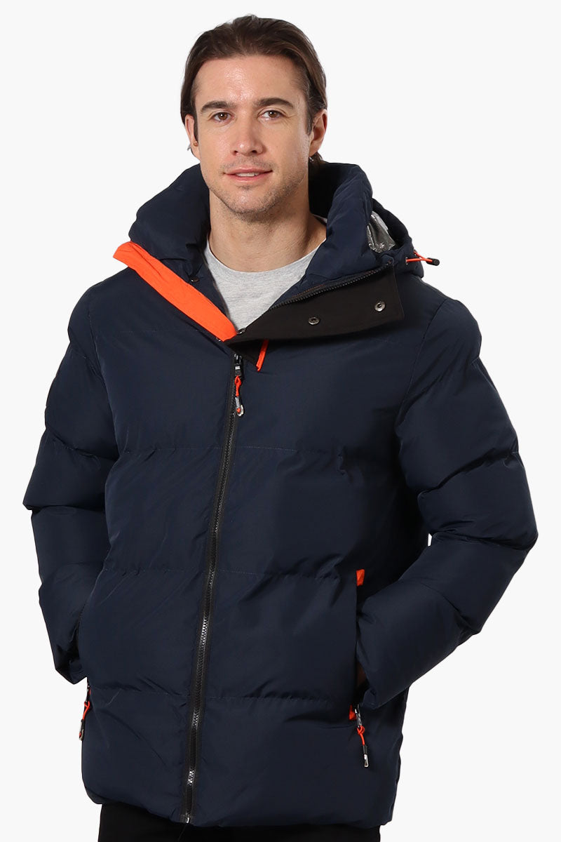 Canada Weather Gear Contrast Trim Bubble Bomber Jacket - Navy