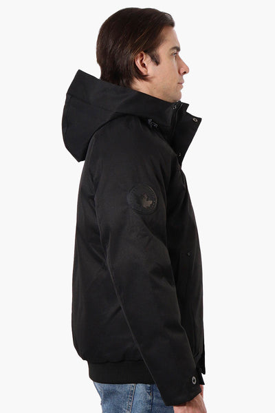 Canada Weather Gear Solid Twill Bomber Jacket - Black - Mens Bomber Jackets - Canada Weather Gear