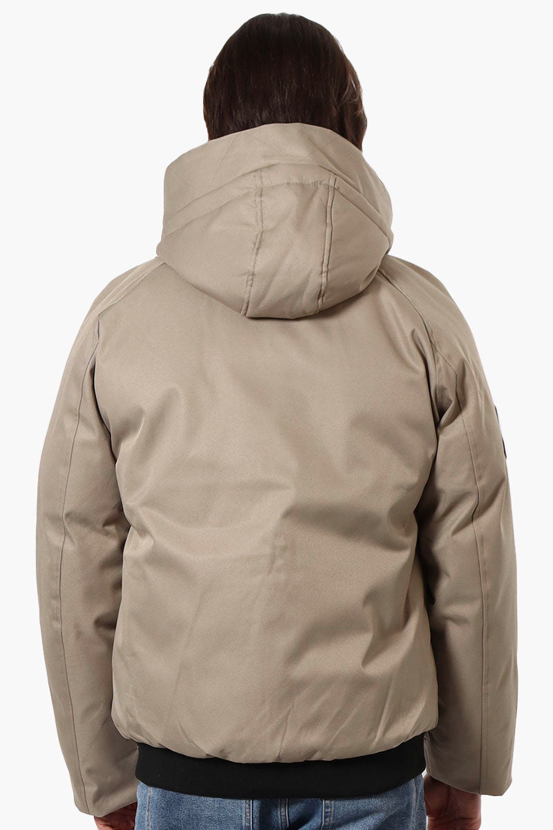 Canada Weather Gear Solid Twill Bomber Jacket - Beige - Mens Bomber Jackets - Canada Weather Gear