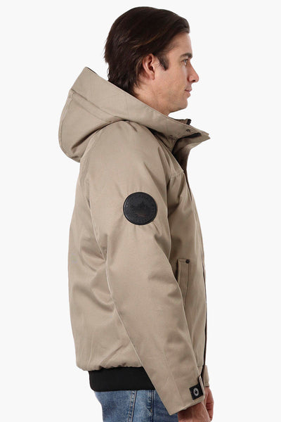 Canada Weather Gear Solid Twill Bomber Jacket - Beige - Mens Bomber Jackets - Canada Weather Gear