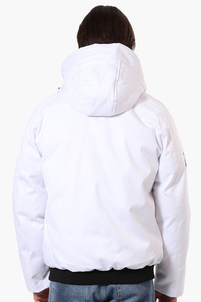 Canada Weather Gear Solid Twill Bomber Jacket - White - Mens Bomber Jackets - Canada Weather Gear