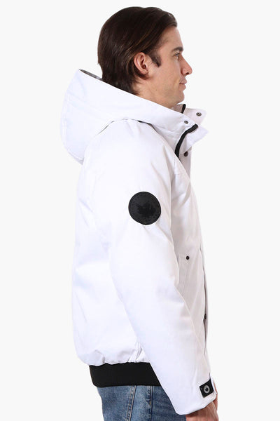 Canada Weather Gear Solid Twill Bomber Jacket - White - Mens Bomber Jackets - Canada Weather Gear