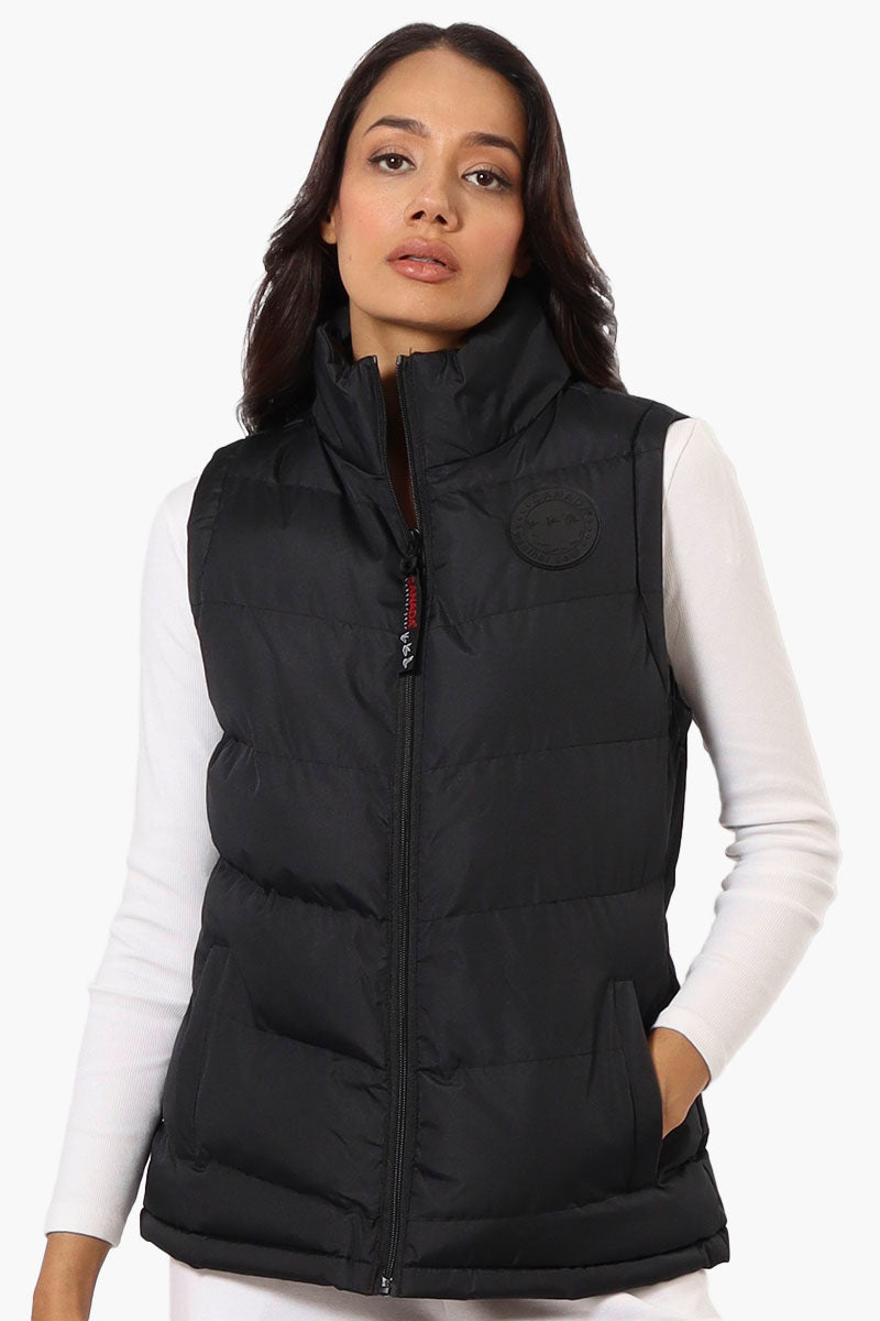 Canada Weather Gear Solid Bubble Vest - Black - Womens Vests - Canada Weather Gear