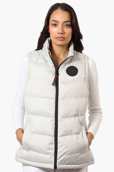 Canada Weather Gear Solid Bubble Vest - White - Womens Vests - Canada Weather Gear