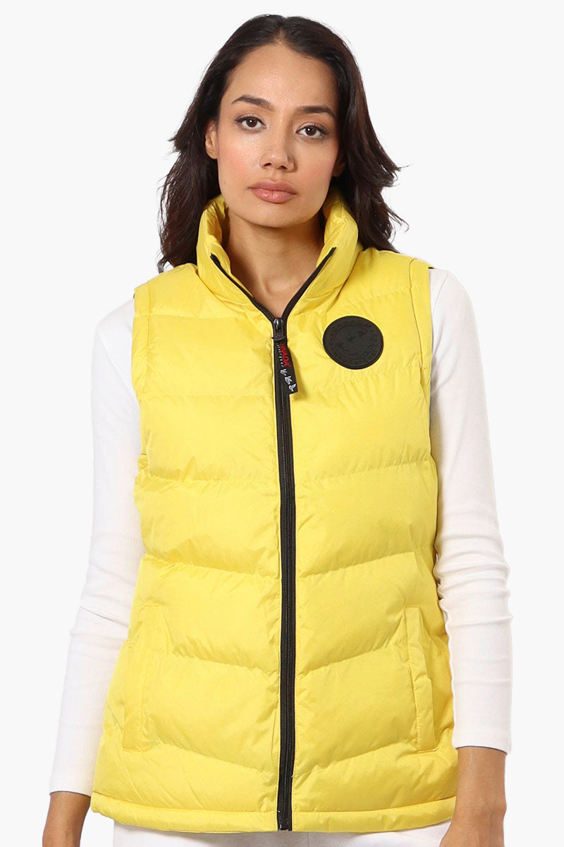 Canada Weather Gear Solid Bubble Vest - Yellow - Womens Vests - Canada Weather Gear