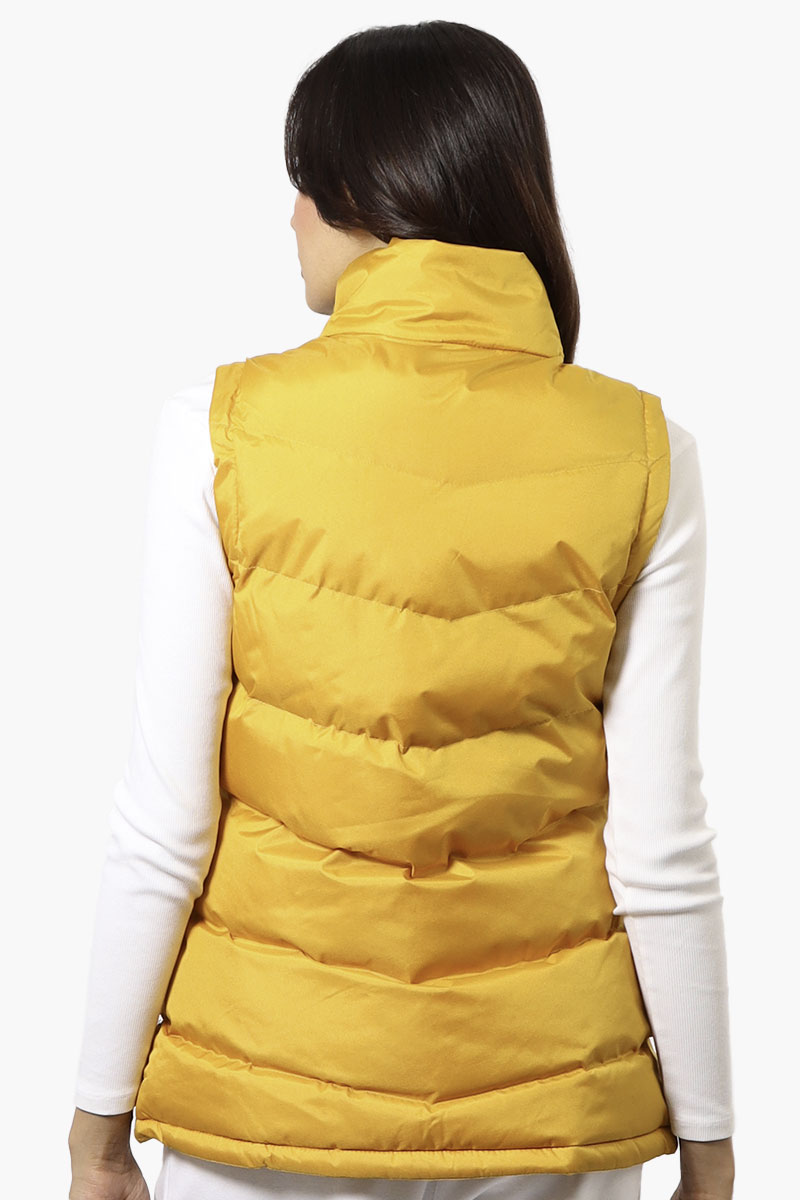 Canada Weather Gear Solid Bubble Vest - Mustard - Womens Vests - Fairweather