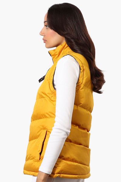 Canada Weather Gear Solid Bubble Vest - Mustard - Womens Vests - Canada Weather Gear