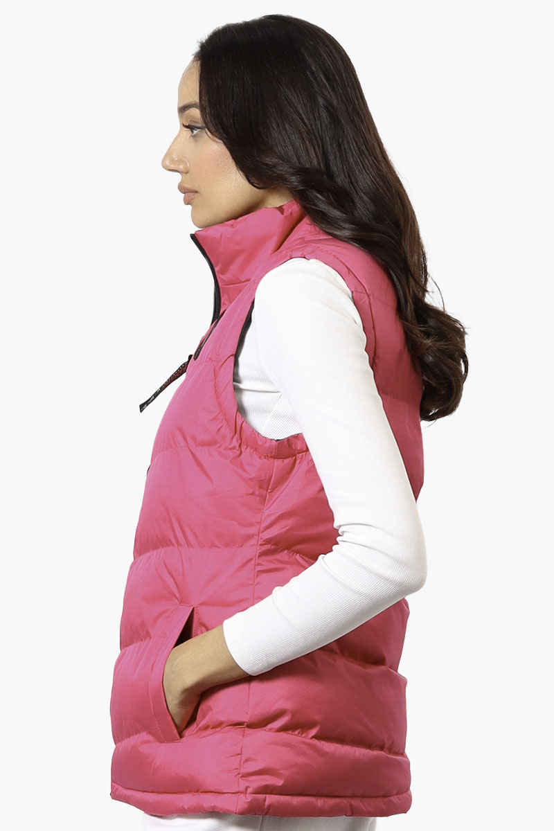 Canada Weather Gear Solid Bubble Vest - Pink - Womens Vests - Canada Weather Gear