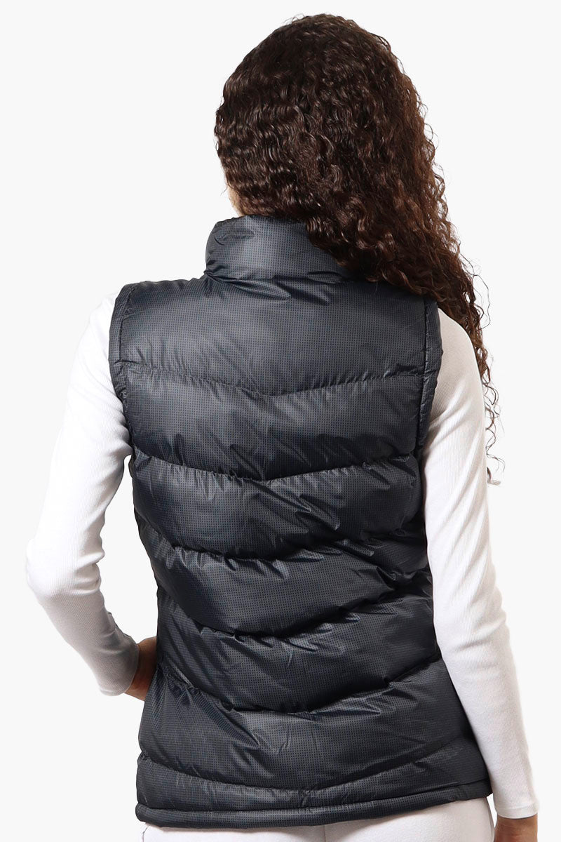 Super Triple Goose Grid Pattern Bubble Vest - Black - Womens Vests - Canada Weather Gear