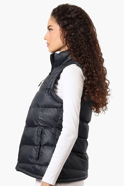 Super Triple Goose Grid Pattern Bubble Vest - Black - Womens Vests - Canada Weather Gear