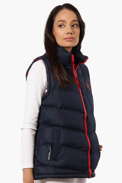 Super Triple Goose Solid Bubble Vest - Navy - Womens Vests - Fairweather