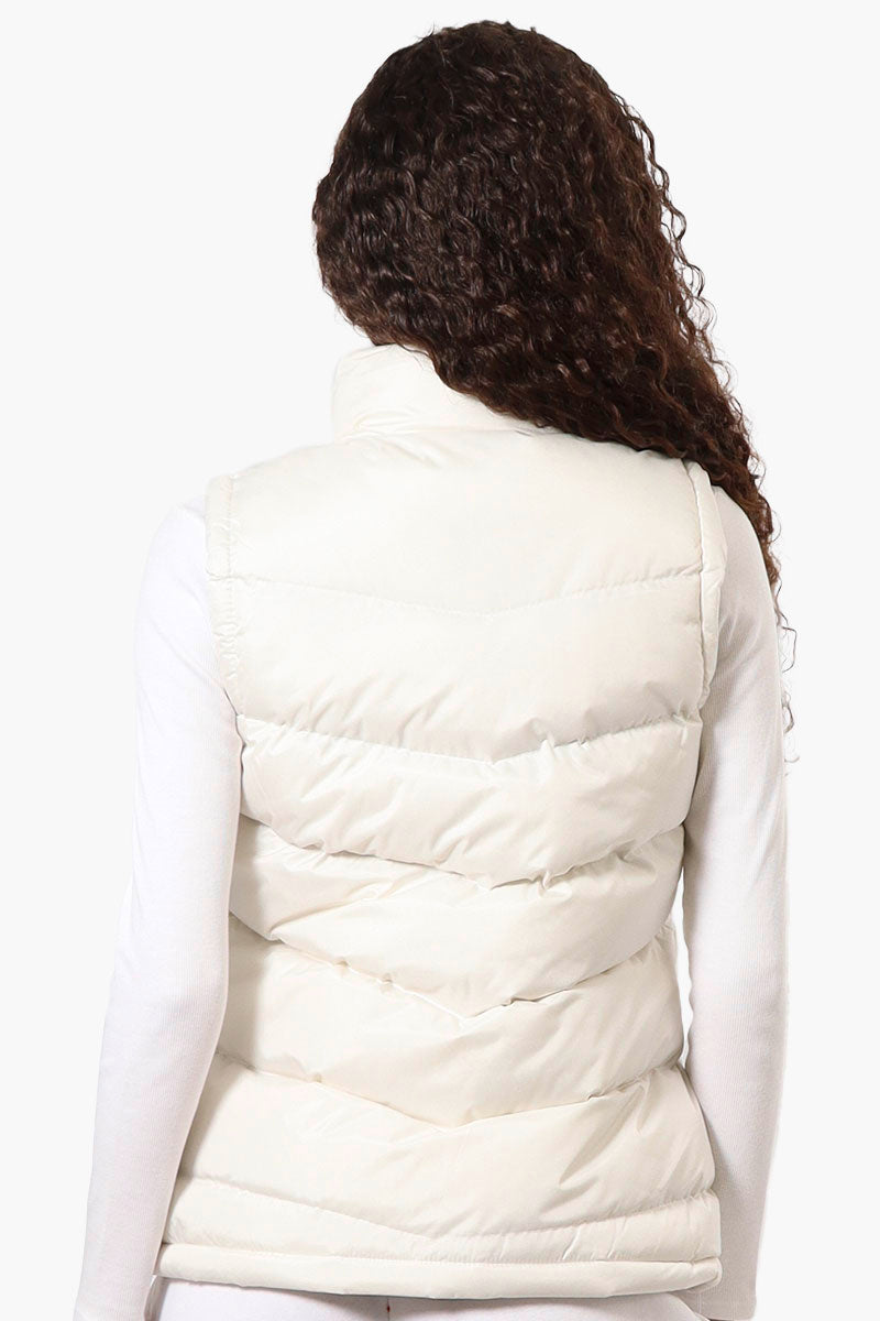 Super Triple Goose Solid Bubble Vest - White - Womens Vests - Canada Weather Gear