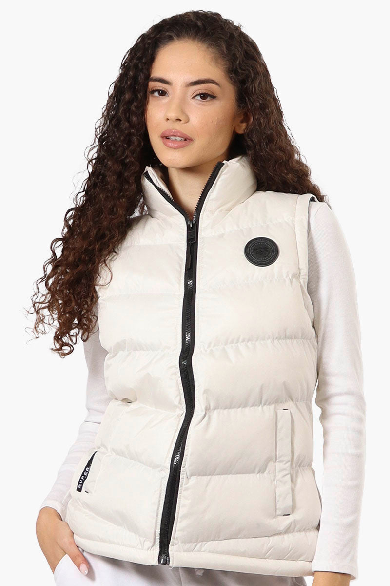 Super Triple Goose Solid Bubble Vest - White - Womens Vests - Canada Weather Gear