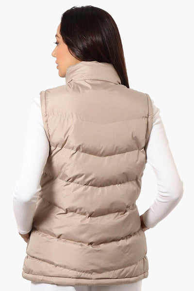 Super Triple Goose Solid Bubble Vest - Beige - Womens Vests - Canada Weather Gear