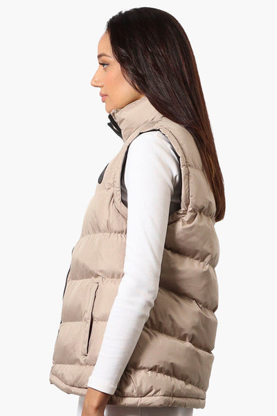 Super Triple Goose Solid Bubble Vest - Beige - Womens Vests - Canada Weather Gear