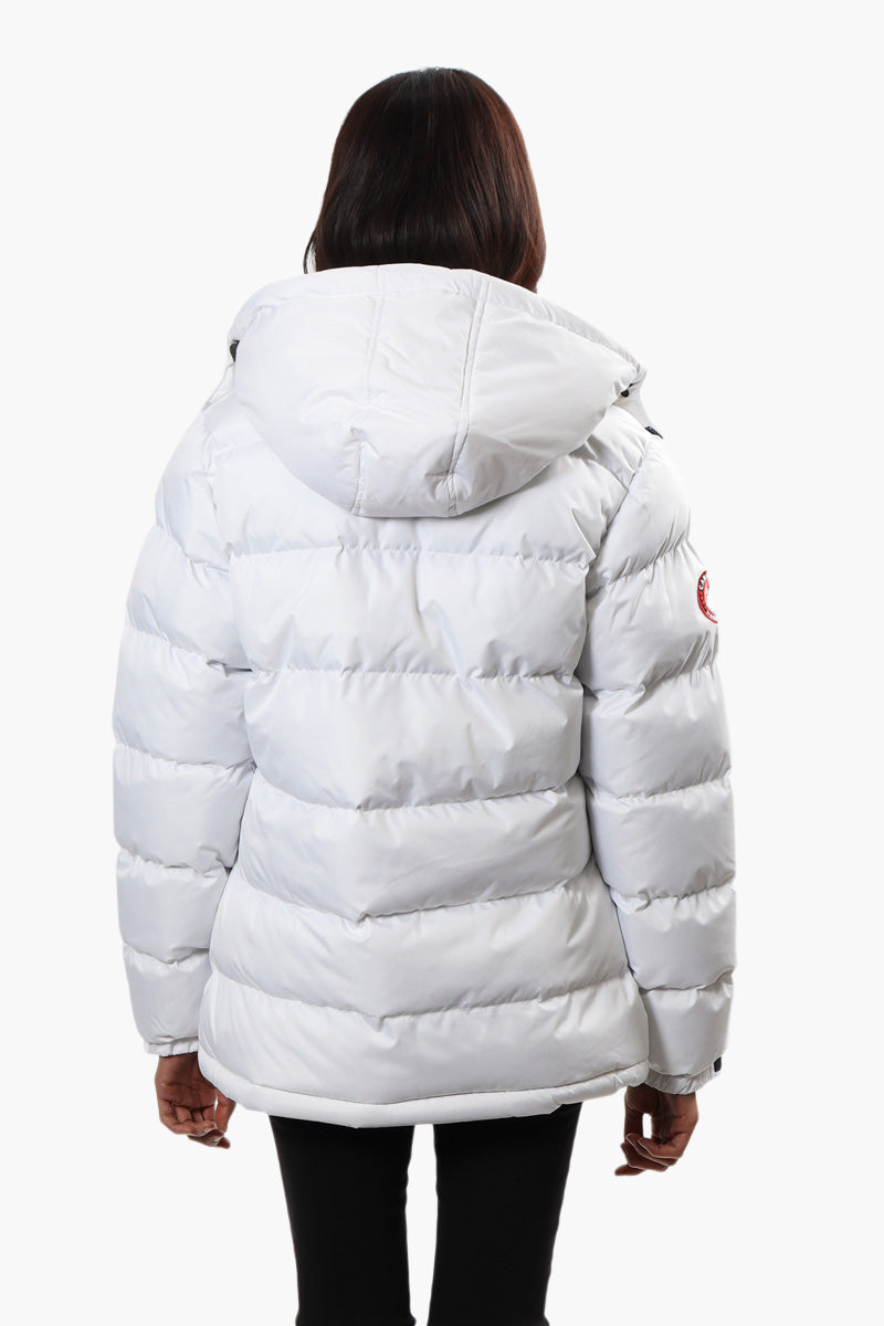Canada Weather Gear Sherpa Collar Bomber Jacket - White - Womens Bomber Jackets - Canada Weather Gear