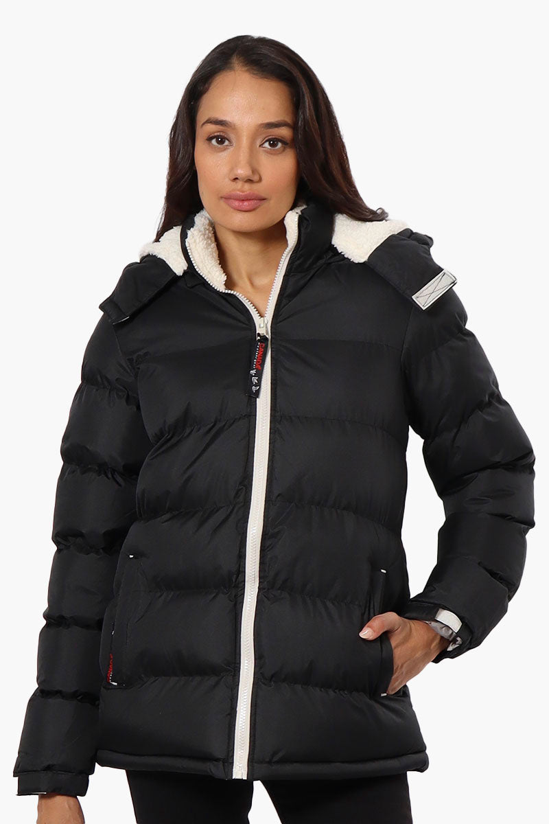 Canada Weather Gear Solid Bubble Bomber Jacket - Black - Womens Bomber Jackets - Canada Weather Gear