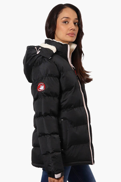 Canada Weather Gear Solid Bubble Bomber Jacket - Black - Womens Bomber Jackets - Canada Weather Gear